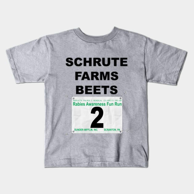 Dunder Mifflin Fun Run Race #2 (Dwight) Kids T-Shirt by ParaholiX